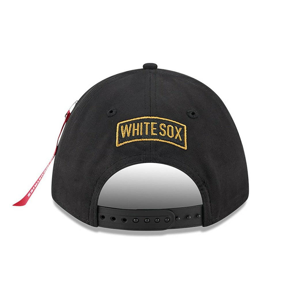 Black Chicago White Sox New Era x Alpha Industries A-Frame 9FORTY Adjustable Hat