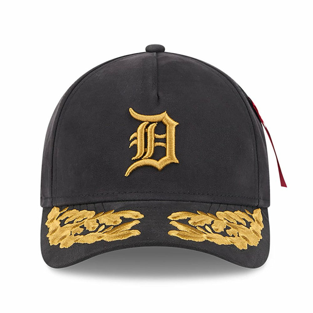 Black Detroit Tigers New Era x Alpha Industries A-Frame 9FORTY Adjustable Hat