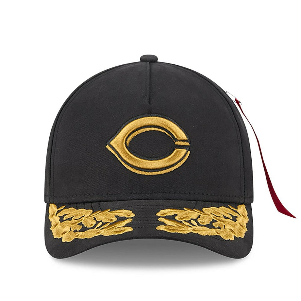 Black Cincinnati Reds New Era x Alpha Industries A-Frame 9FORTY Adjustable Hat