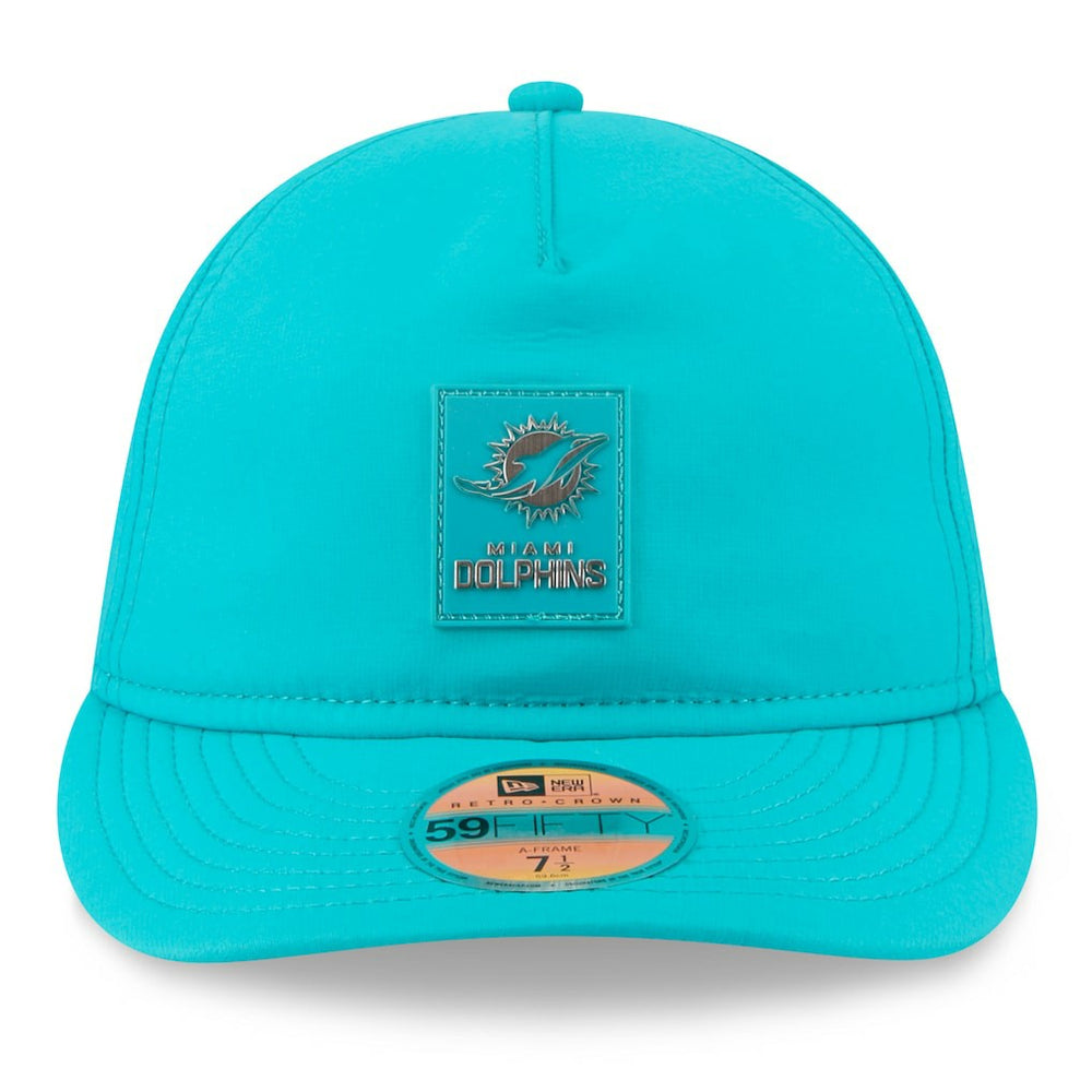2025 Sideline Retro Crown 59FIFTY Fitted Hat - Miami Dolphins Hats