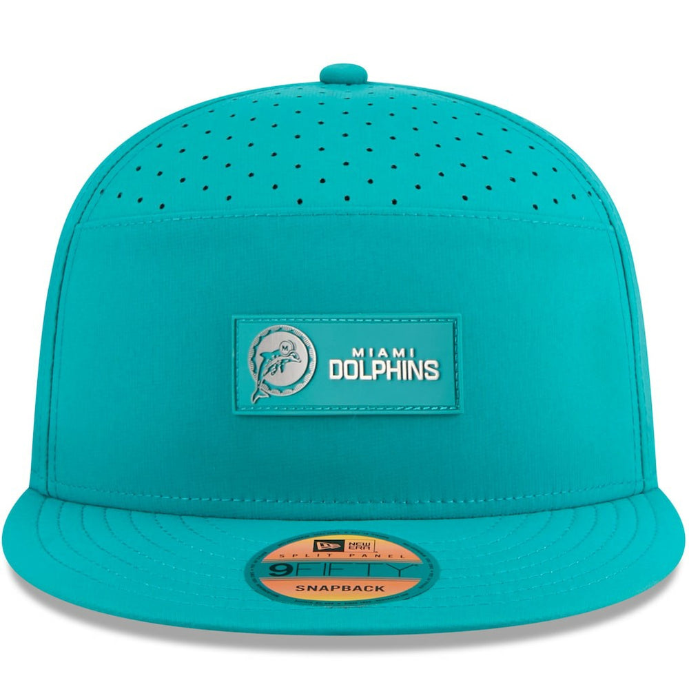 2025 Sideline Throwback Split Panel 9FIFTY Snapback Hat - Miami Dolphins Hats