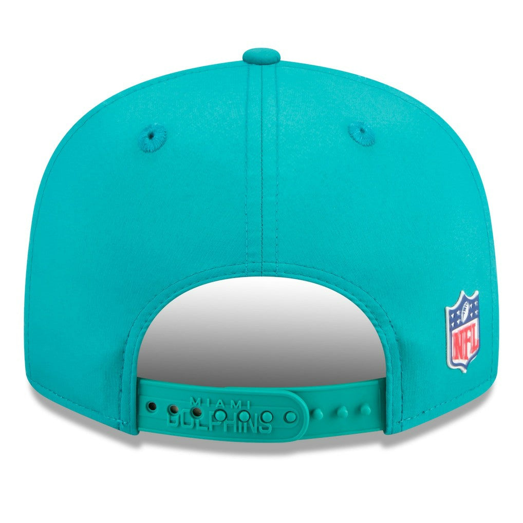 2025 Sideline Throwback Split Panel 9FIFTY Snapback Hat - Miami Dolphins Hats