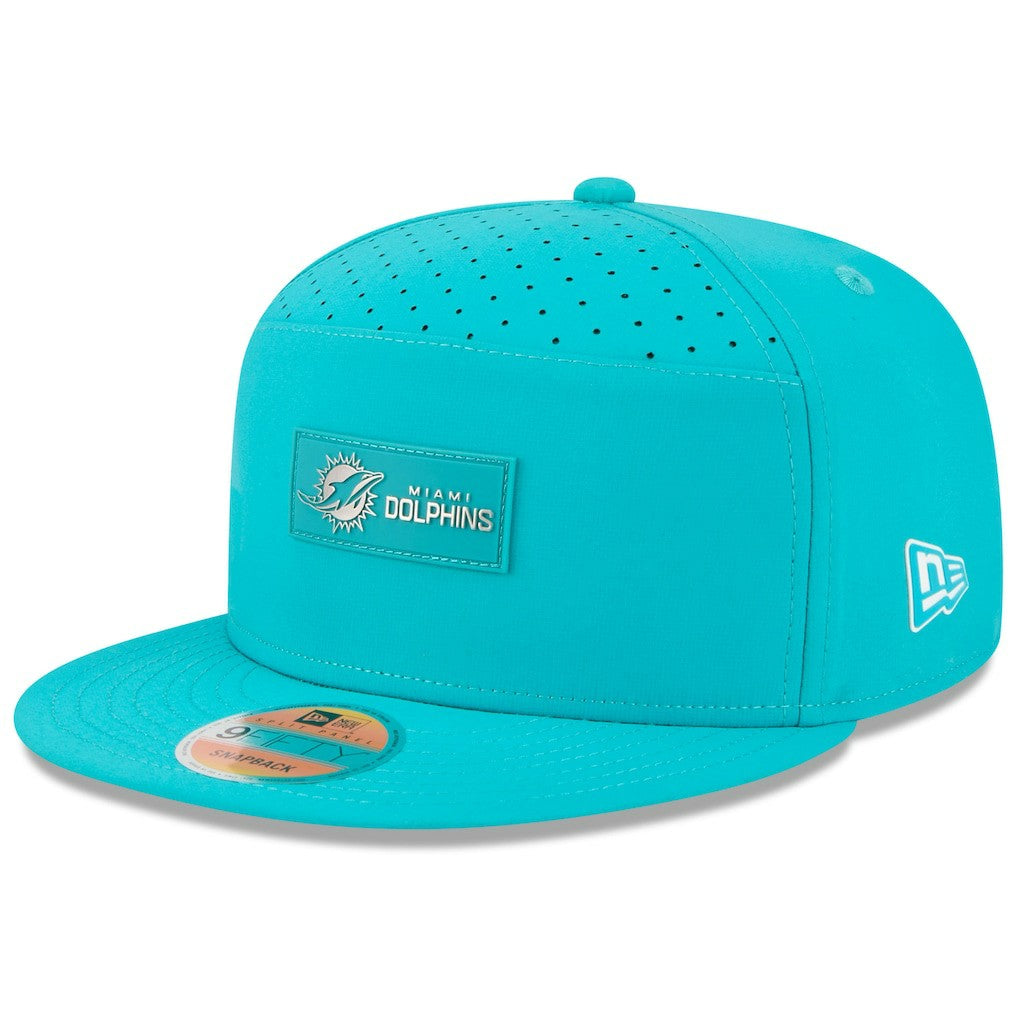 2025 Sideline Split Panel 9FIFTY Snapback Hat - Miami Dolphins Hats
