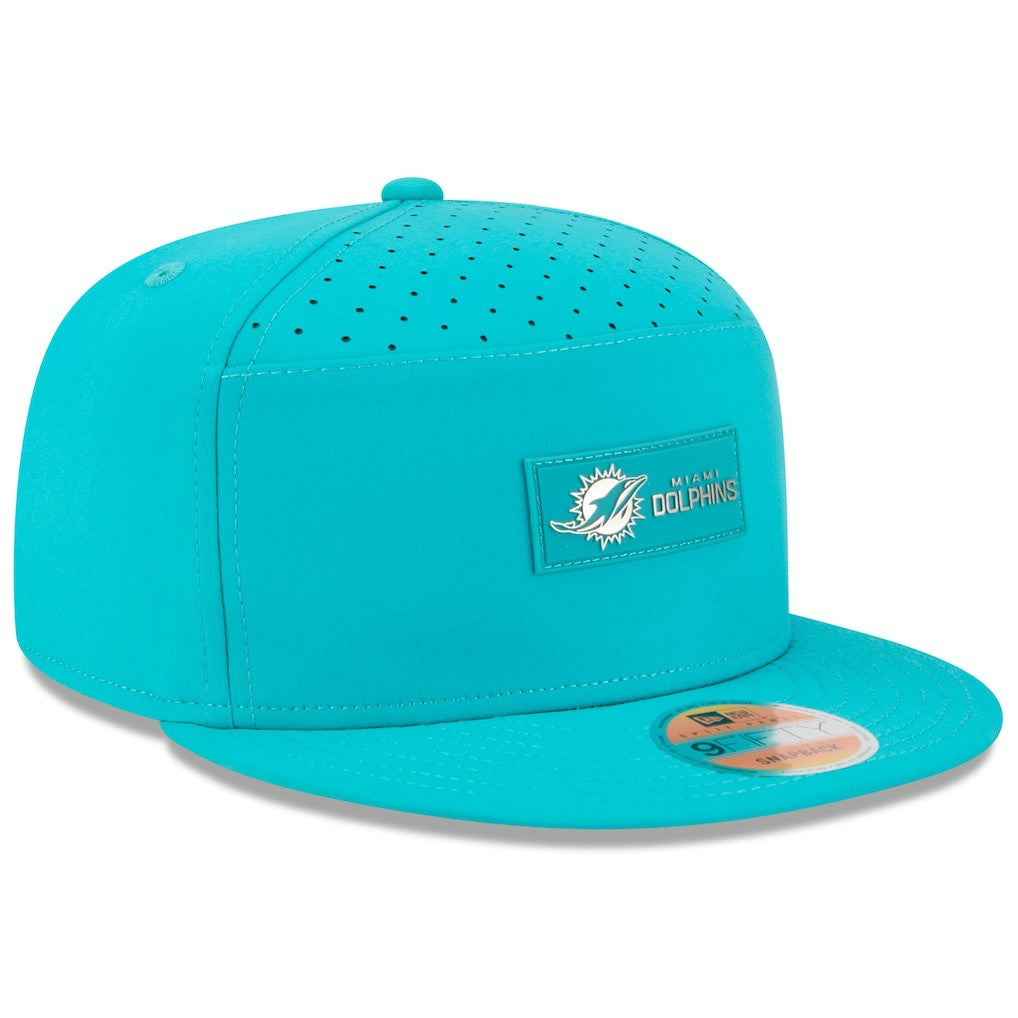 2025 Sideline Split Panel 9FIFTY Snapback Hat - Miami Dolphins Hats