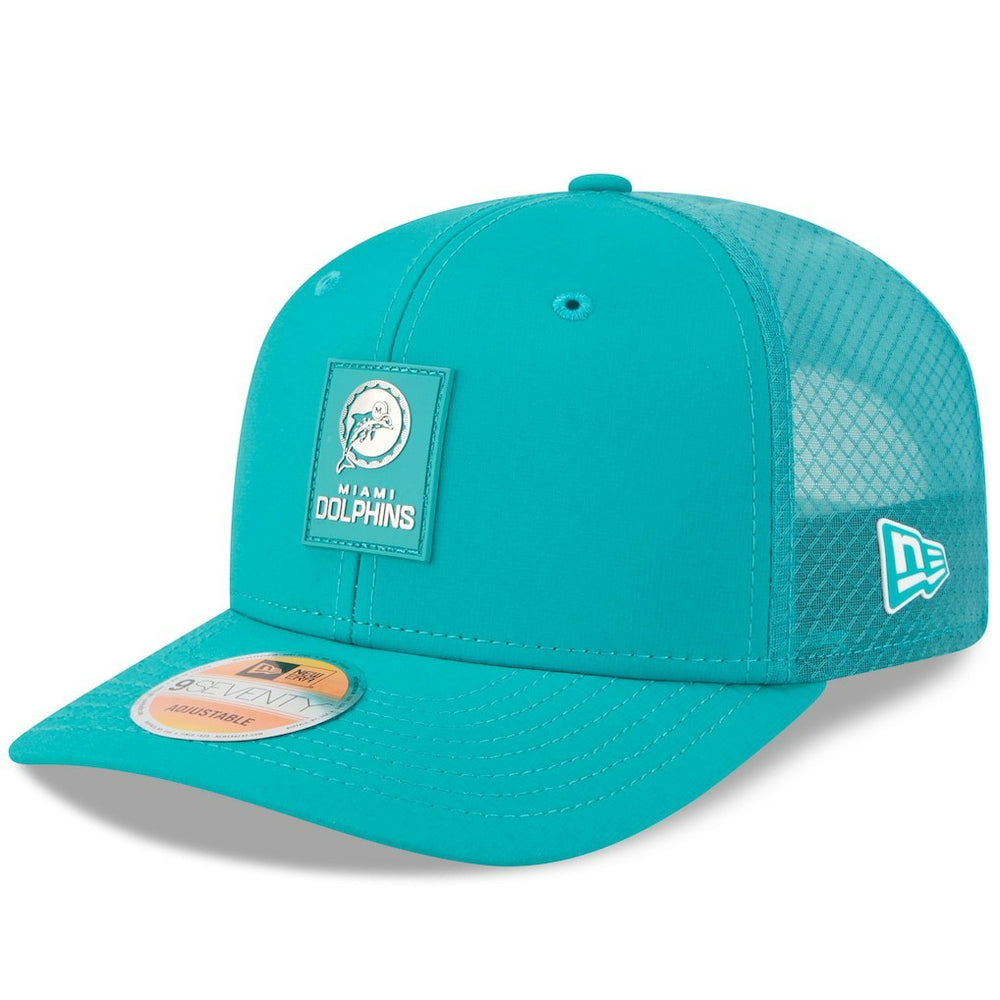 2025 Sideline Throwback 9SEVENTY Trucker Adjustable Hat - Miami Dolphins Hats