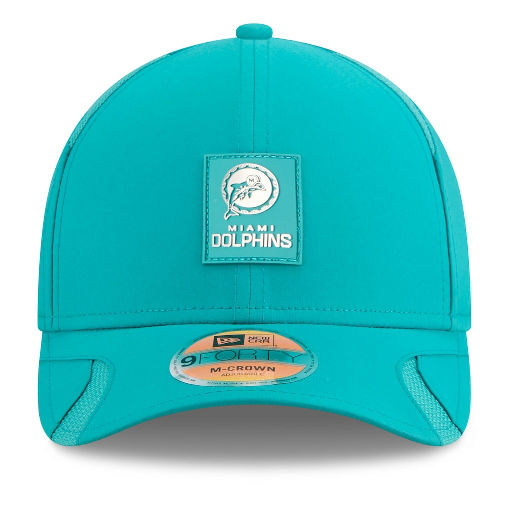 2025 Sideline Throwback M-Crown 9FORTY Adjustable Hat - Miami Dolphins Hats