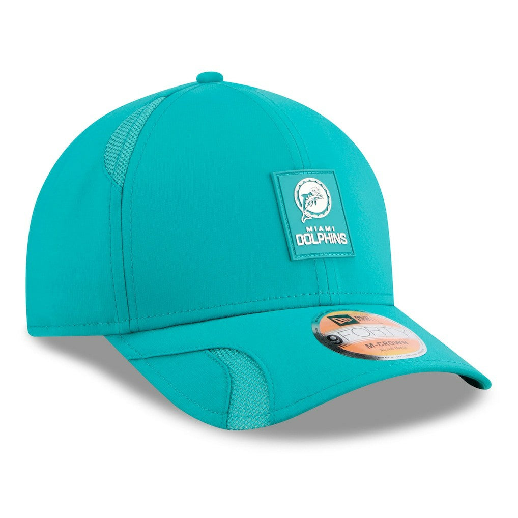 2025 Sideline Throwback M-Crown 9FORTY Adjustable Hat - Miami Dolphins Hats