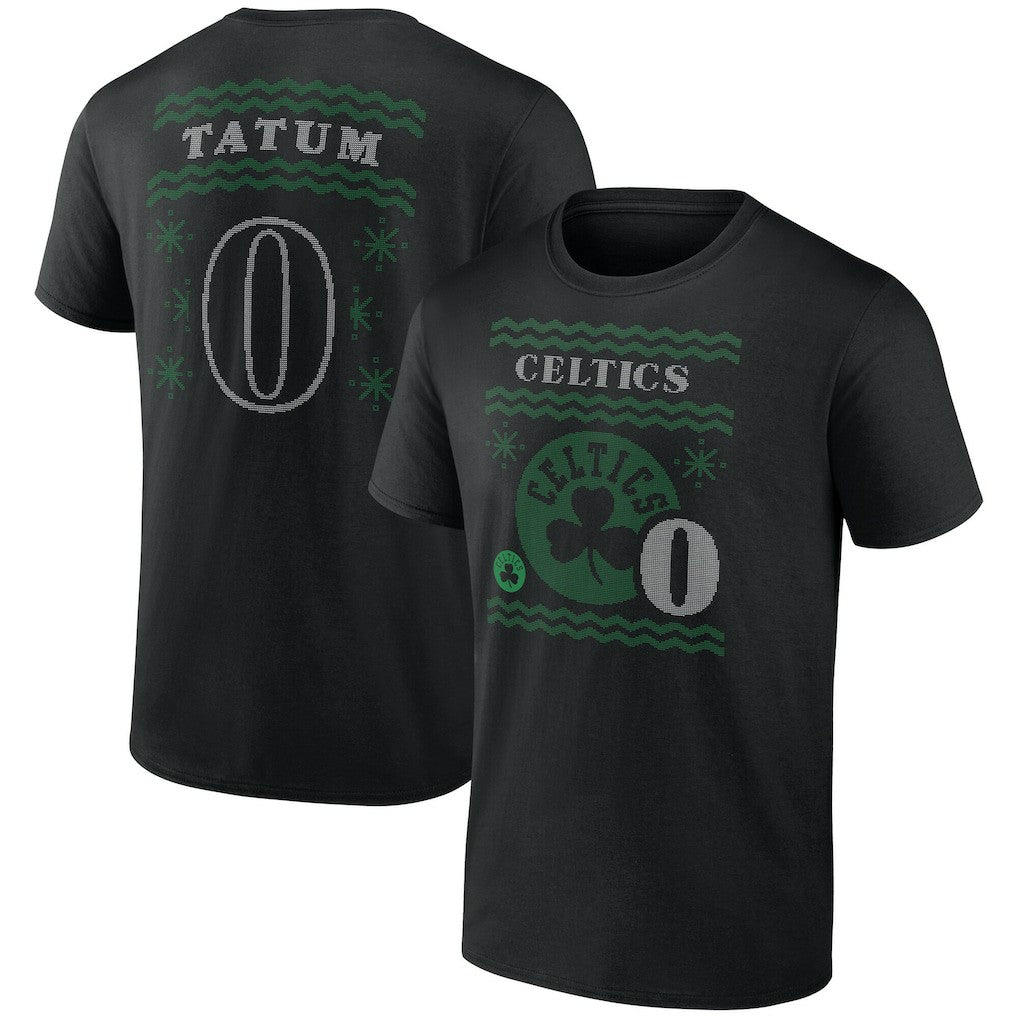 Jayson Tatum Boston Celtics Ugly Sweater Name & Number T-Shirt