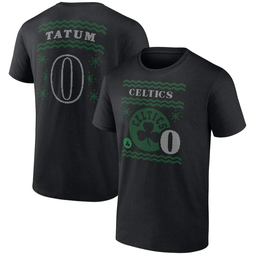 Jayson Tatum Boston Celtics Ugly Sweater Name & Number T-Shirt