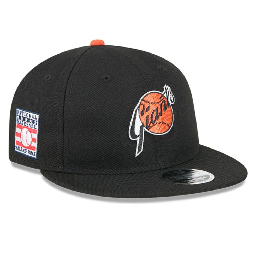 Black San Francisco Giants New Era Baseball Hall of Fame Retro Crown 9FIFTY Adjustable Hat
