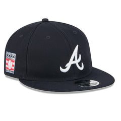 Navy Atlanta Braves New Era Baseball Hall of Fame Retro Crown 9FIFTY Adjustable Hat