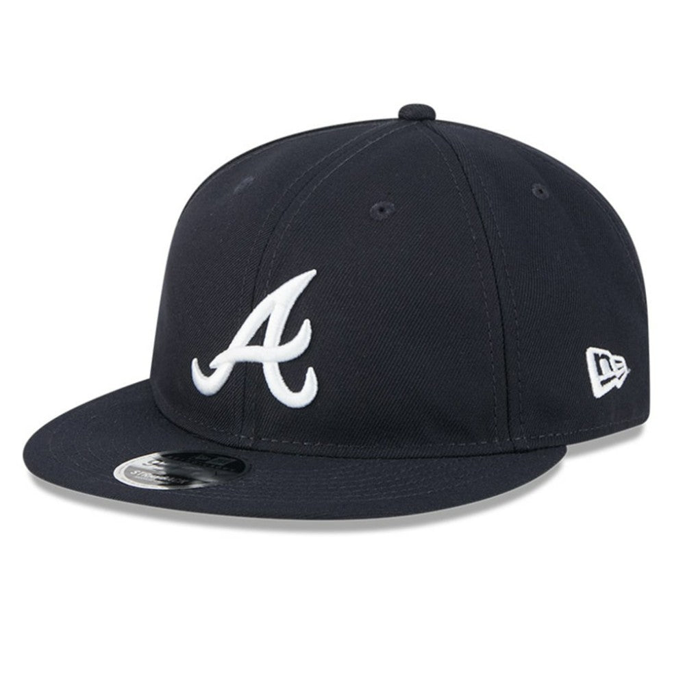 Navy Atlanta Braves New Era Baseball Hall of Fame Retro Crown 9FIFTY Adjustable Hat