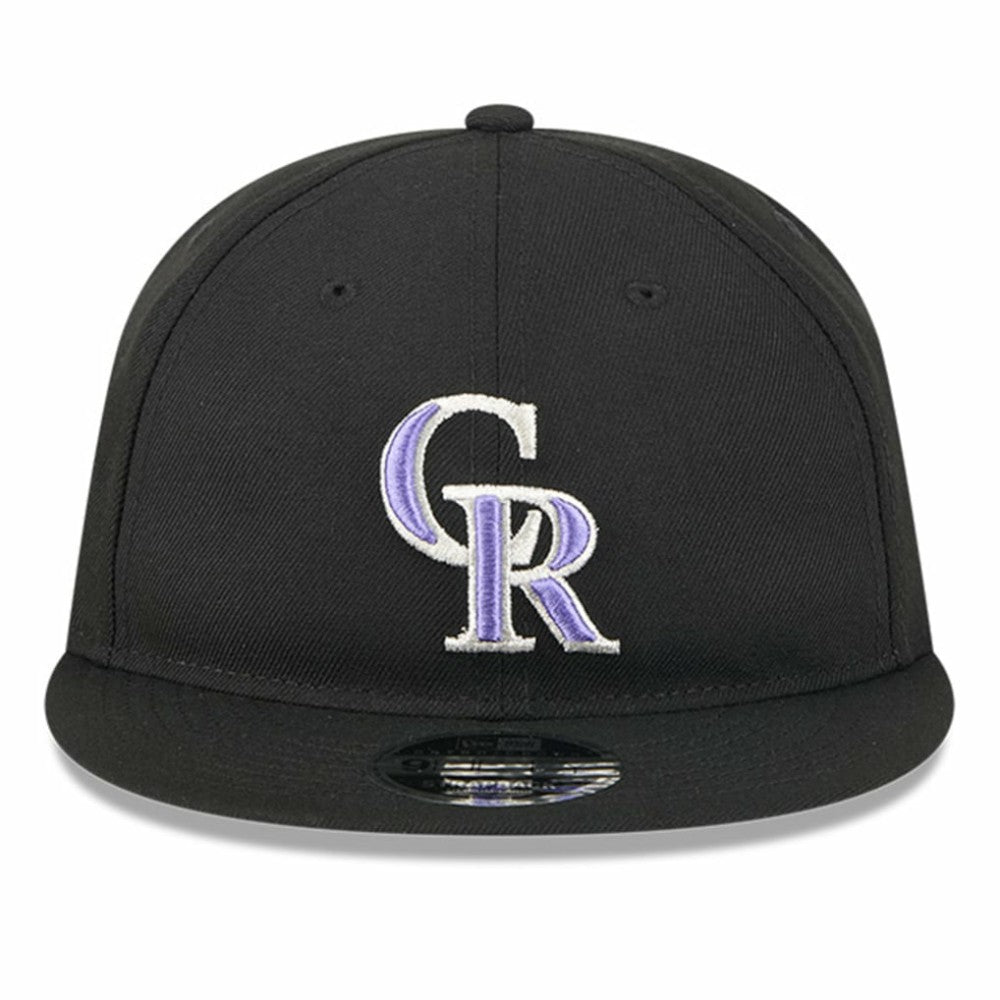 Black Colorado Rockies New Era Baseball Hall of Fame Retro Crown 9FIFTY Adjustable Hat