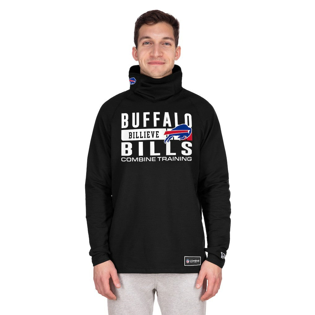 Functional Fandom Balaclava Helmet Stripe Tri-Blend Hoodie - Buffalo Bills Hoodies