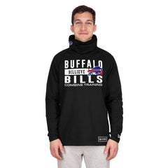 Functional Fandom Balaclava Helmet Stripe Tri-Blend Hoodie - Buffalo Bills Hoodies