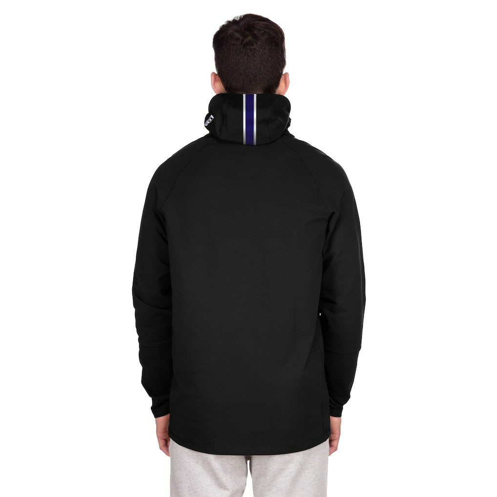 Functional Fandom Balaclava Helmet Stripe Tri-Blend Hoodie - Baltimore Ravens Hoodies