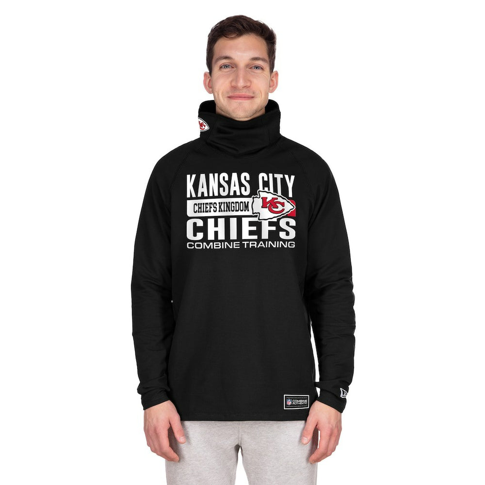 Functional Fandom Balaclava Helmet Stripe Tri-Blend Hoodie - Kansas City Chiefs Hoodies