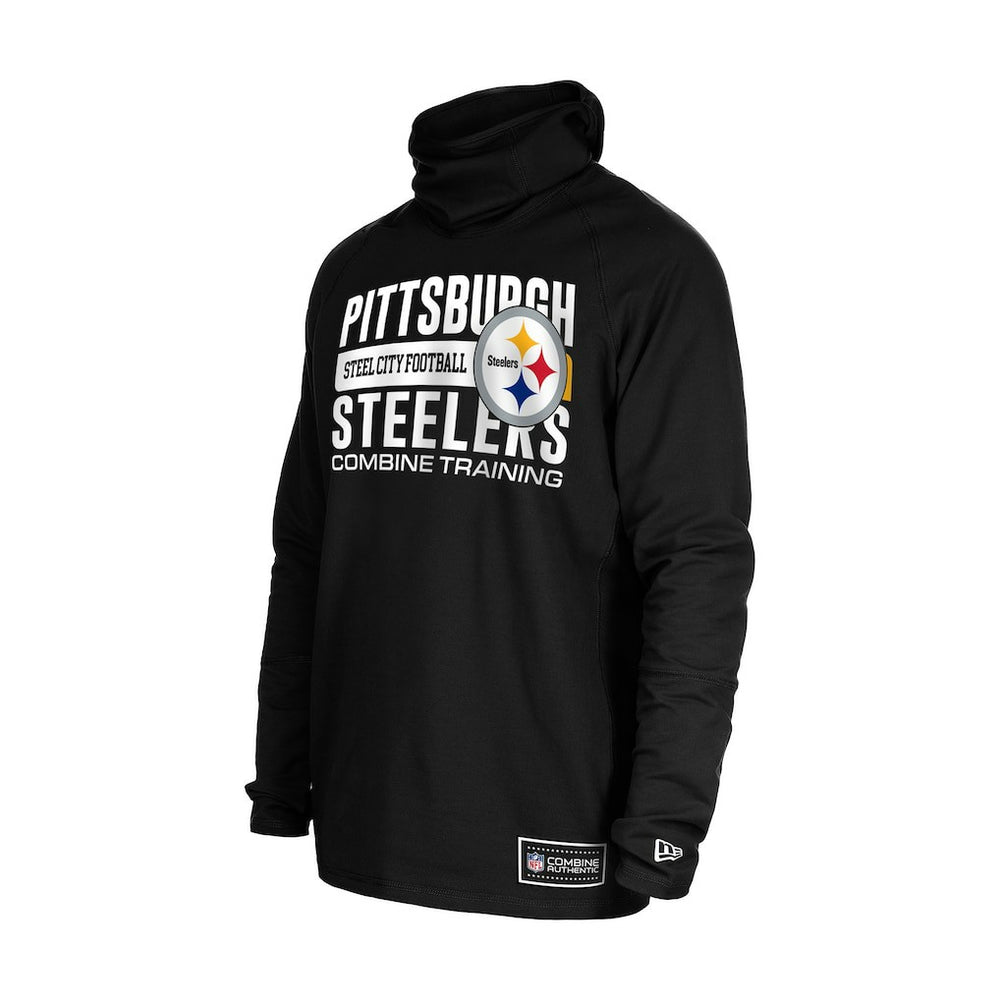 Functional Fandom Balaclava Helmet Stripe Tri-Blend Hoodie - Pittsburgh Steelers Hoodies