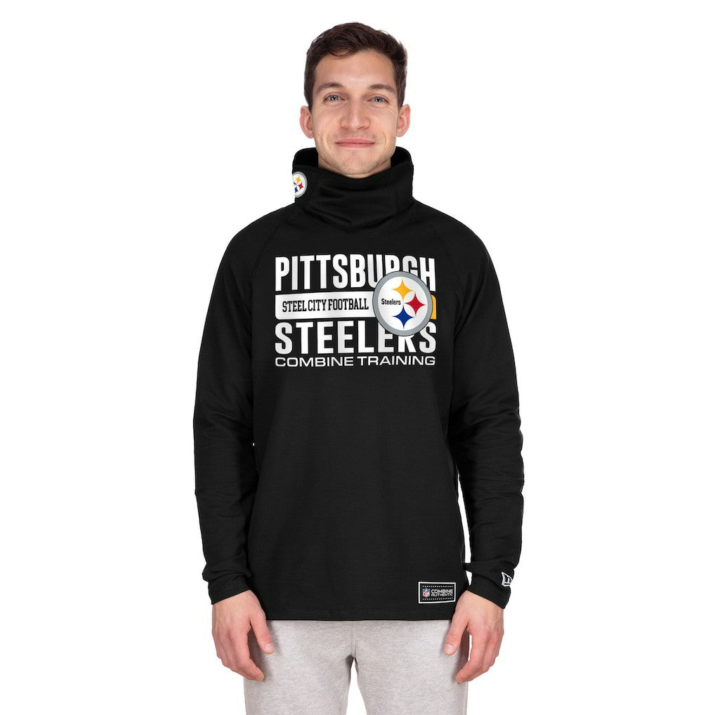 Functional Fandom Balaclava Helmet Stripe Tri-Blend Hoodie - Pittsburgh Steelers Hoodies
