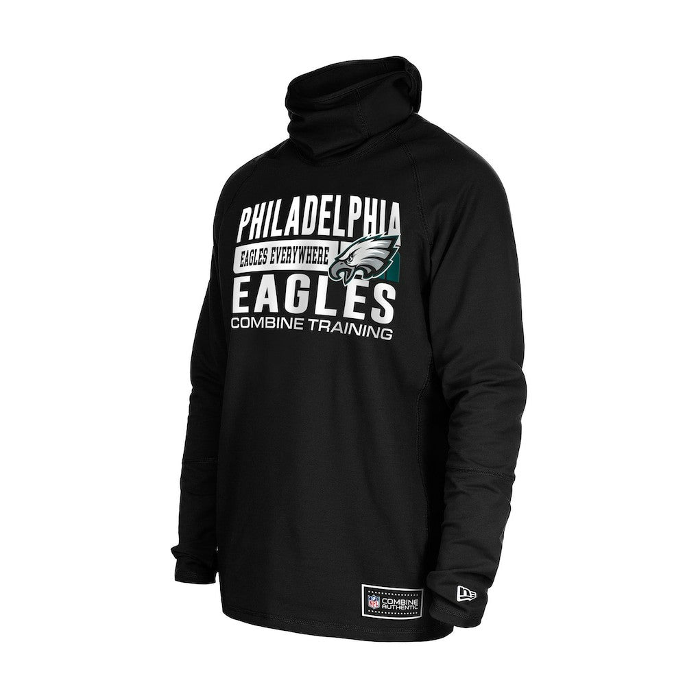 Functional Fandom Balaclava Helmet Stripe Tri-Blend Hoodie - Philadelphia Eagles Hoodies