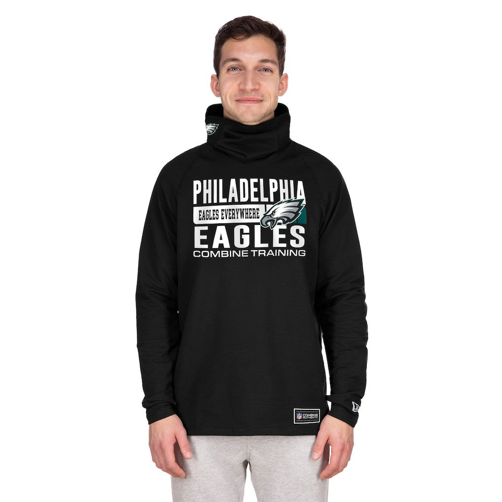 Functional Fandom Balaclava Helmet Stripe Tri-Blend Hoodie - Philadelphia Eagles Hoodies