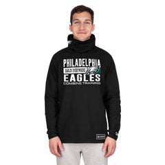 Functional Fandom Balaclava Helmet Stripe Tri-Blend Hoodie - Philadelphia Eagles Hoodies