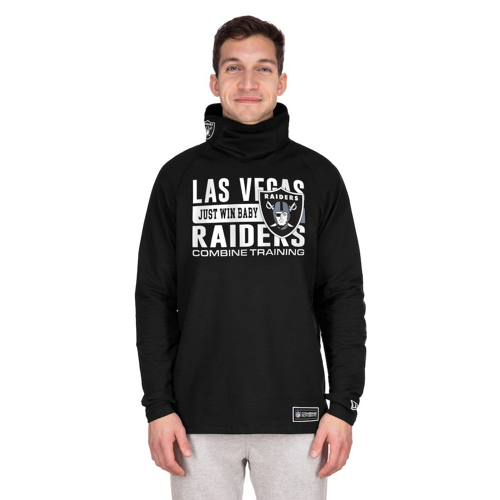 Functional Fandom Balaclava Helmet Stripe Tri-Blend Hoodie - Las Vegas Raiders Hoodies
