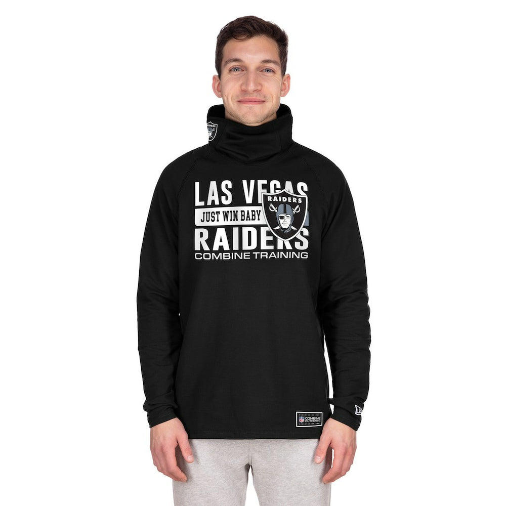 Functional Fandom Balaclava Helmet Stripe Tri-Blend Hoodie - Las Vegas Raiders Hoodies