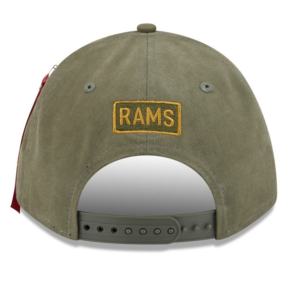 x Alpha Industries A-Frame 9FORTY Adjustable Hat - Los Angeles Rams Hats