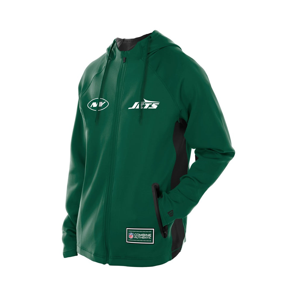 Combine Authentic Raglan Scuba Full-Zip Hoodie - New York Jets Hoodies
