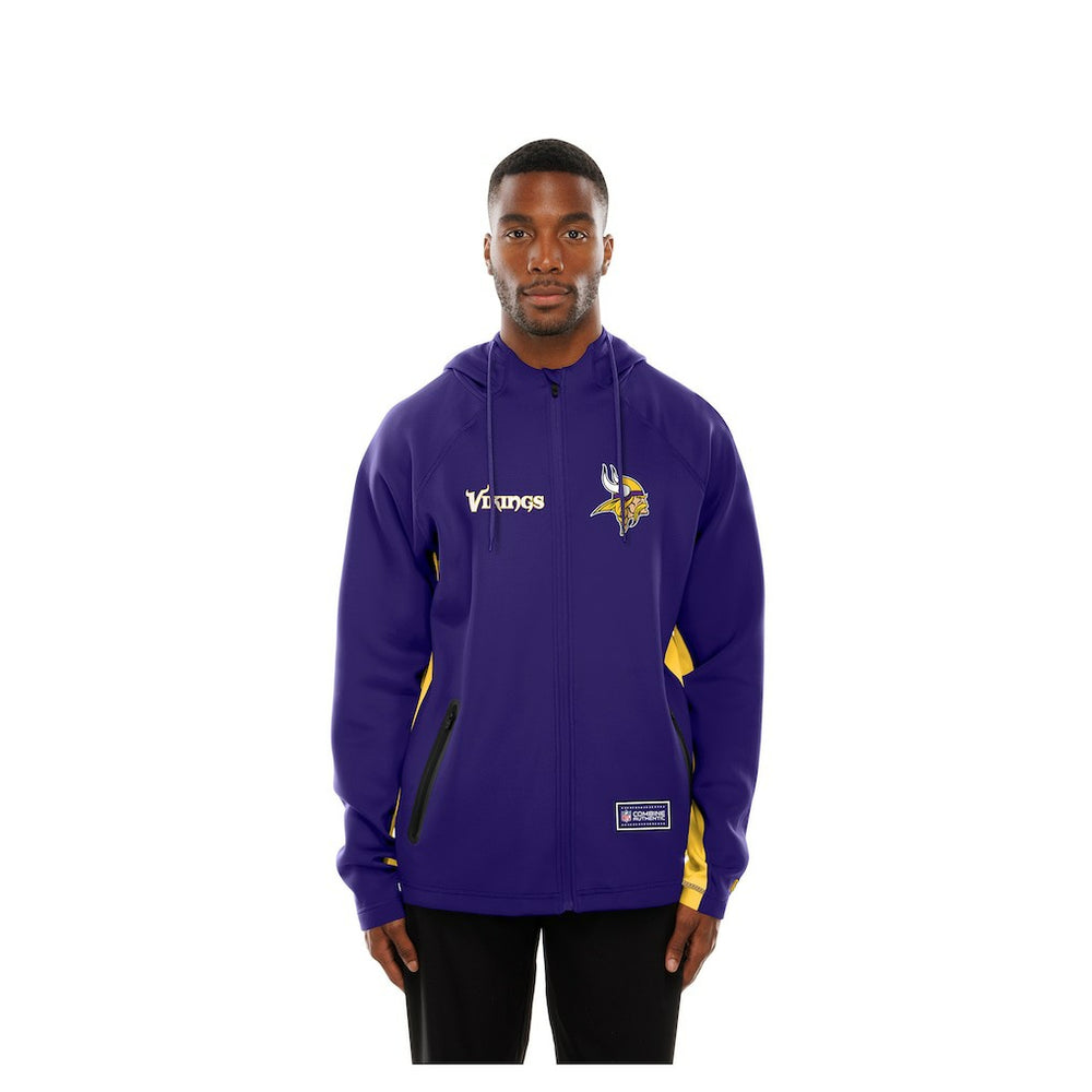 Combine Authentic Raglan Scuba Full-Zip Hoodie - Minnesota Vikings Hoodies