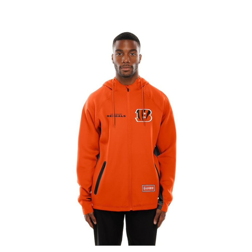 Combine Authentic Raglan Scuba Full-Zip Hoodie - Cincinnati Bengals Hoodies