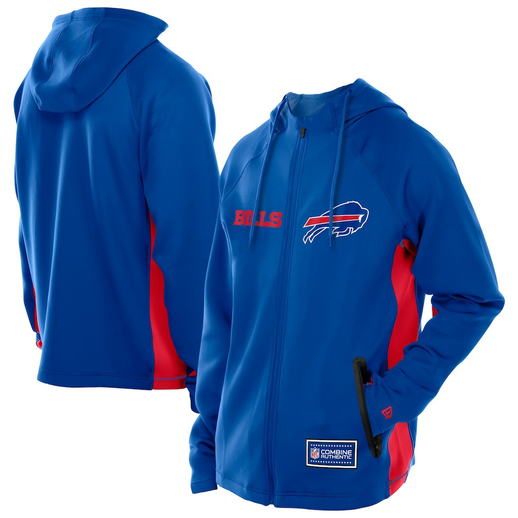 Combine Authentic Raglan Scuba Full-Zip Hoodie - Buffalo Bills Hoodies