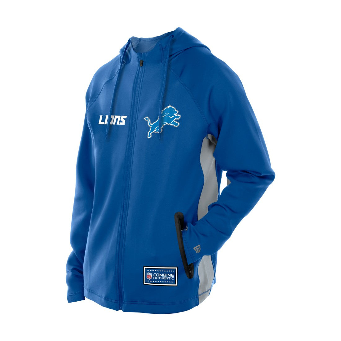 Combine Authentic Raglan Scuba Full-Zip Hoodie - Detroit Lions Hoodies