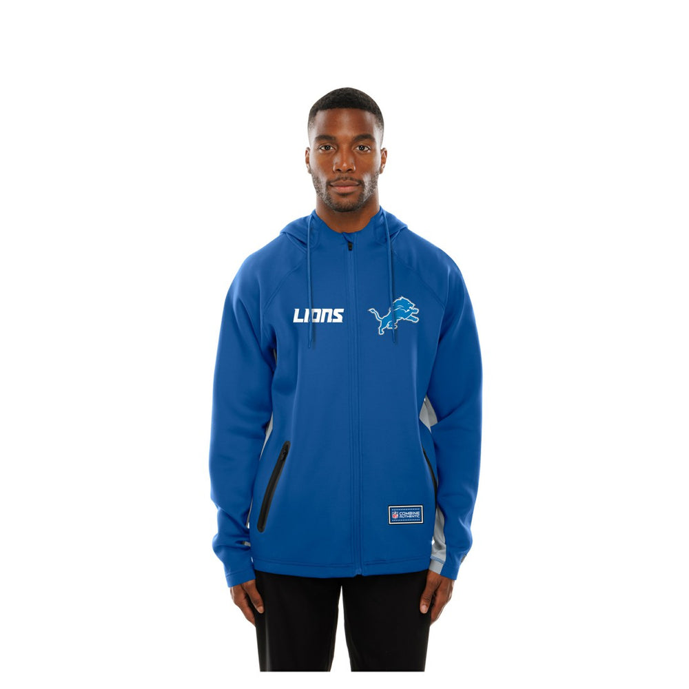 Combine Authentic Raglan Scuba Full-Zip Hoodie - Detroit Lions Hoodies