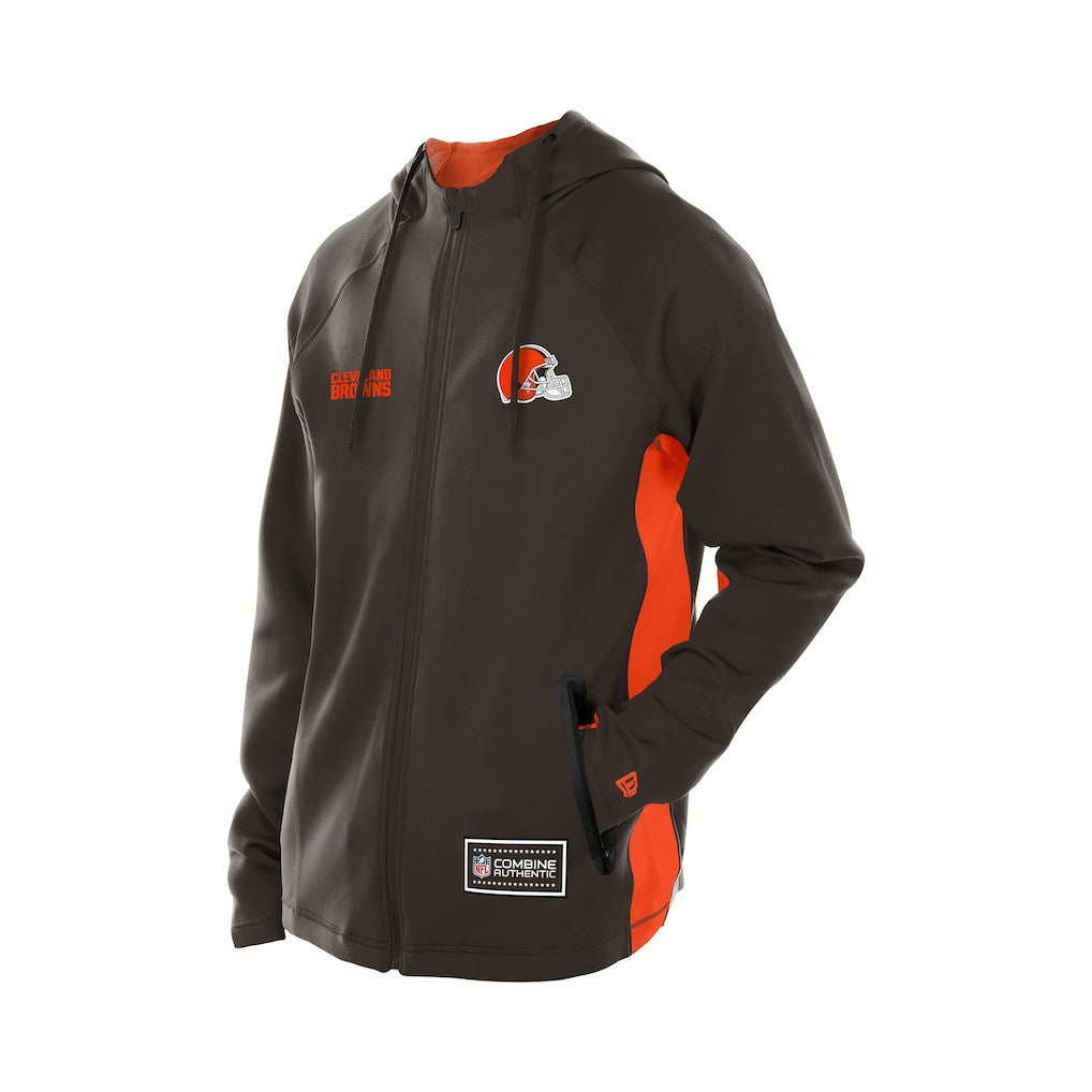 Combine Authentic Raglan Scuba Full-Zip Hoodie - Cleveland Browns Hoodies