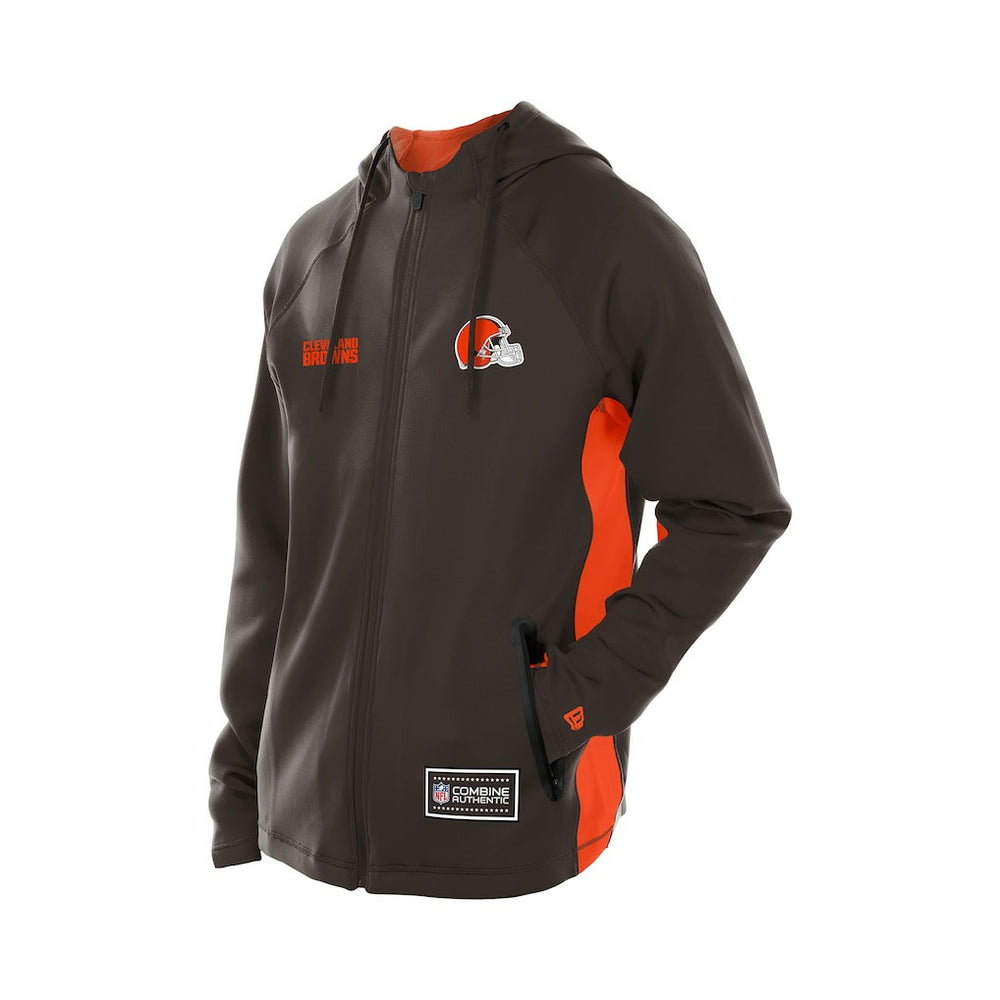 Combine Authentic Raglan Scuba Full-Zip Hoodie - Cleveland Browns Hoodies