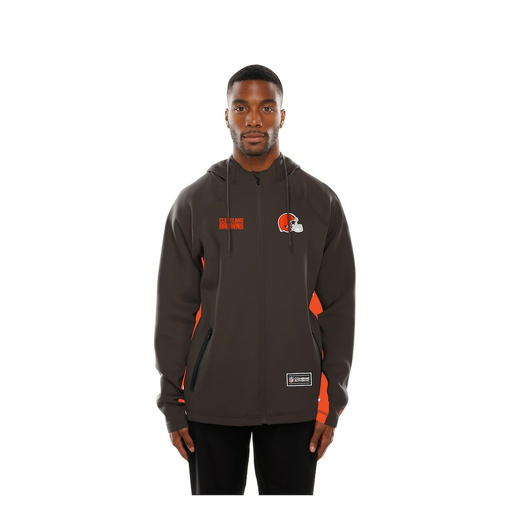 Combine Authentic Raglan Scuba Full-Zip Hoodie - Cleveland Browns Hoodies