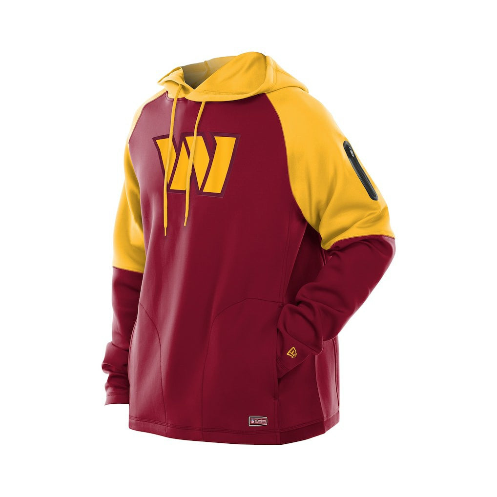 Combine Authentic Color Block Raglan Pullover Hoodie - Washington Commanders Hoodies