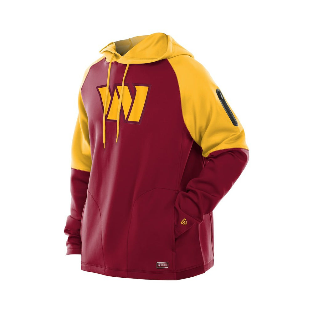 Combine Authentic Color Block Raglan Pullover Hoodie - Washington Commanders Hoodies