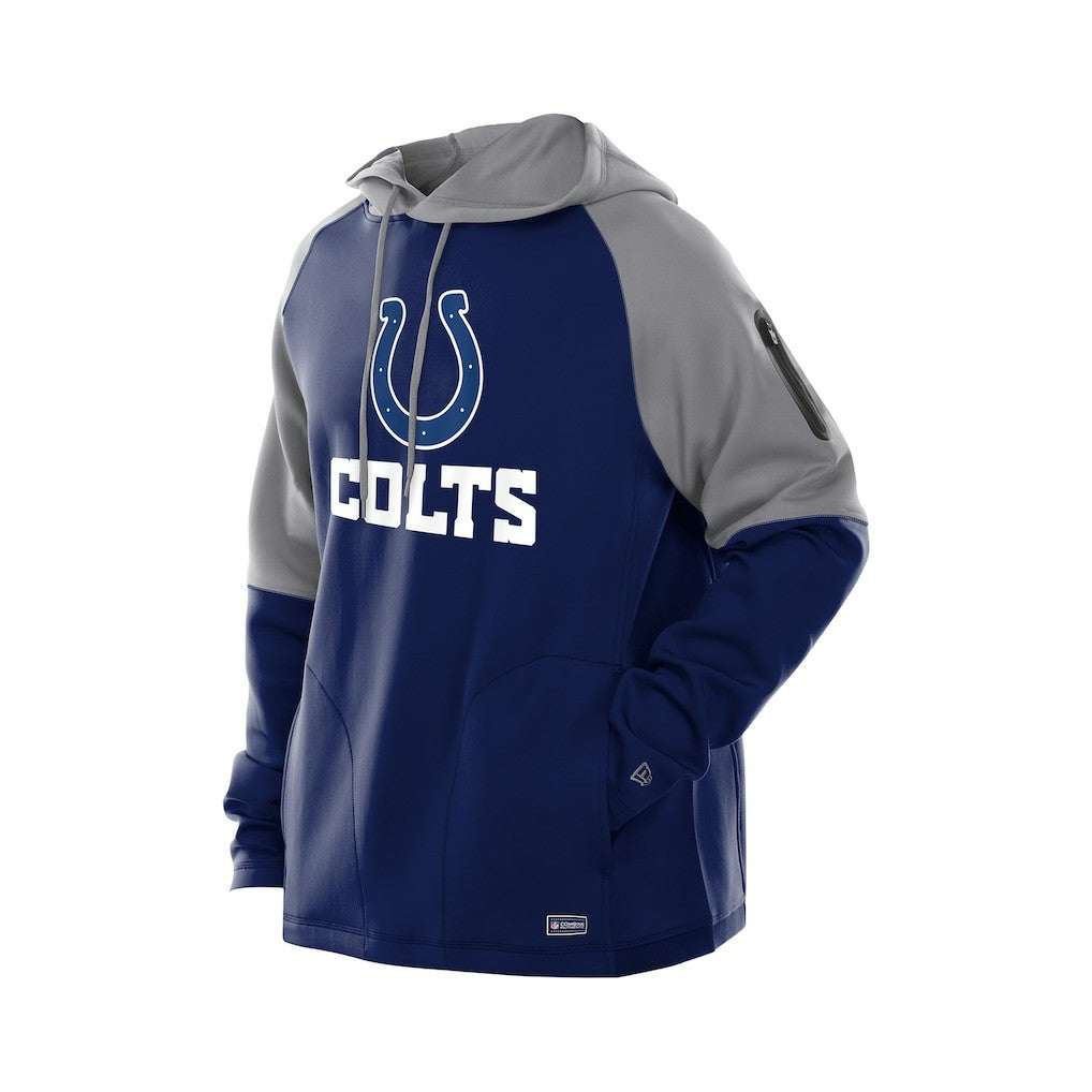 Combine Authentic Color Block Raglan Pullover Hoodie - Indianapolis Colts Hoodies