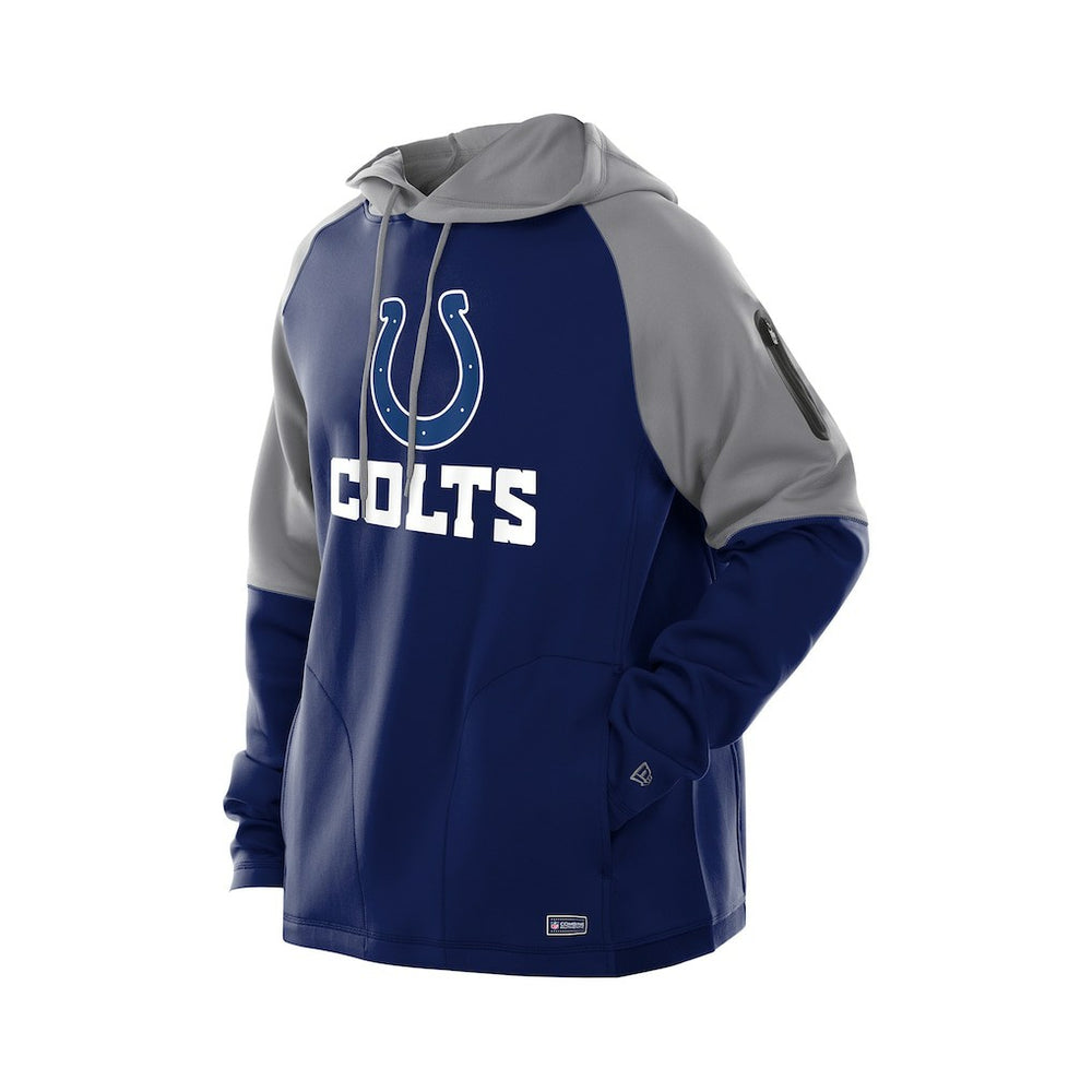 Combine Authentic Color Block Raglan Pullover Hoodie - Indianapolis Colts Hoodies