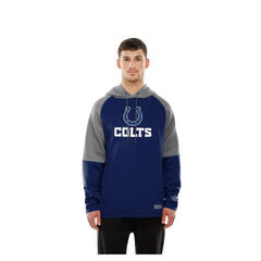 Combine Authentic Color Block Raglan Pullover Hoodie - Indianapolis Colts Hoodies