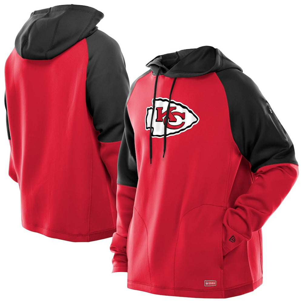Combine Authentic Color Block Raglan Pullover Hoodie - Kansas City Chiefs Hoodies