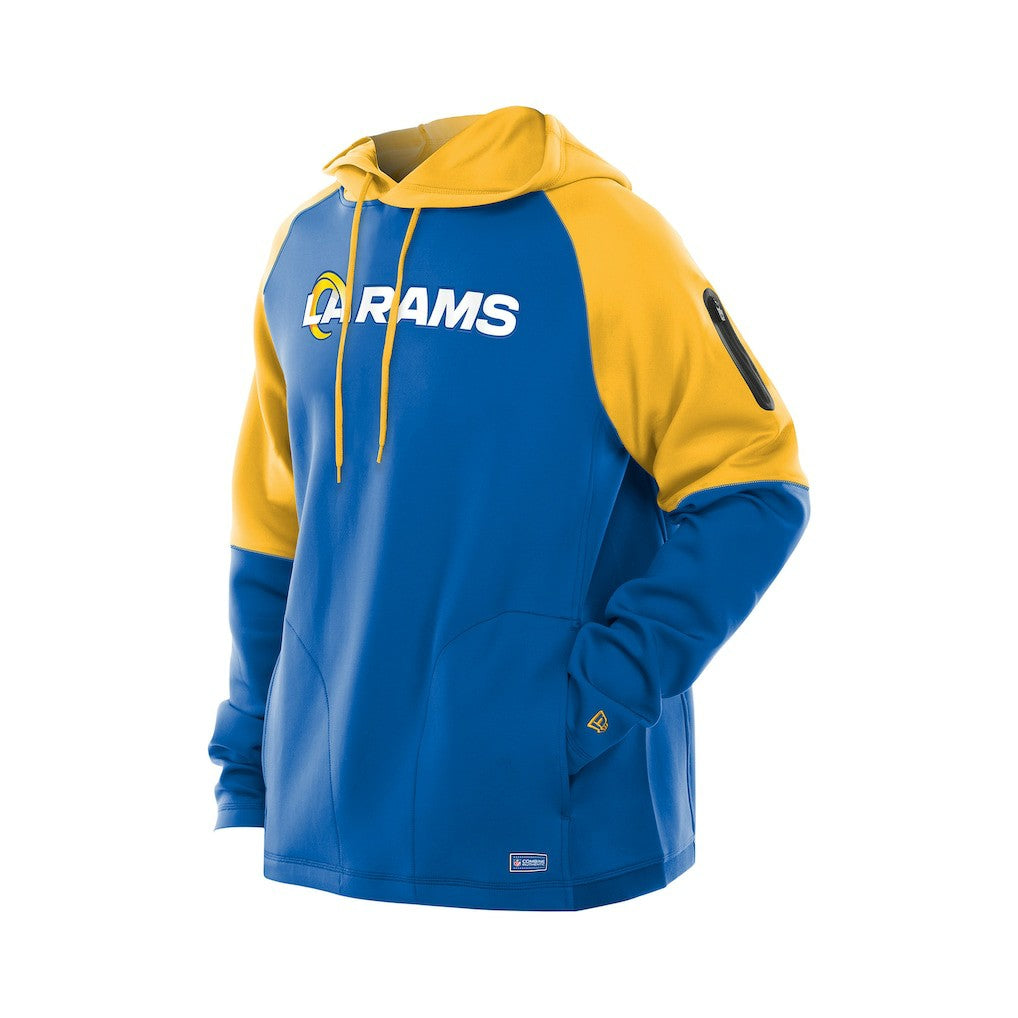 Combine Authentic Color Block Raglan Pullover Hoodie - Los Angeles Rams Hoodies