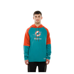 Combine Authentic Color Block Raglan Pullover Hoodie - Miami Dolphins Hoodies