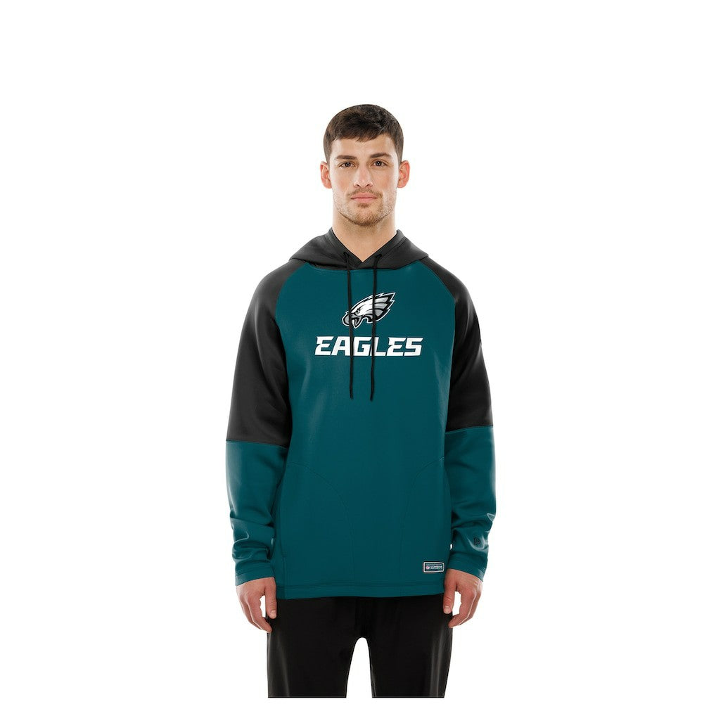 Combine Authentic Color Block Raglan Pullover Hoodie - Philadelphia Eagles Hoodies