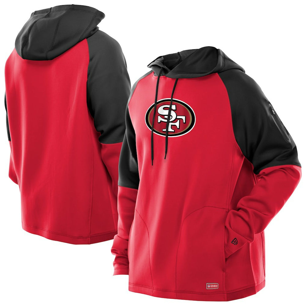 Combine Authentic Color Block Raglan Pullover Hoodie - San Francisco 49ers Hoodies