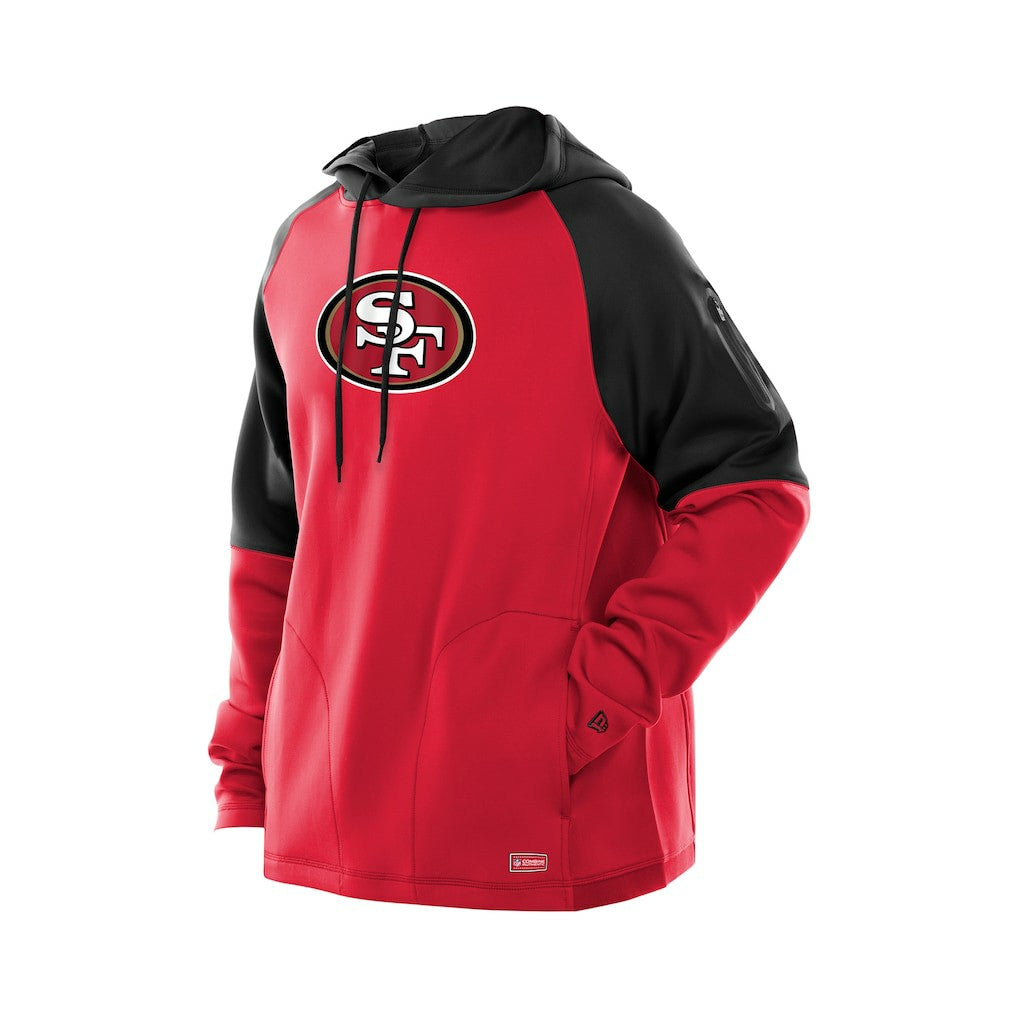 Combine Authentic Color Block Raglan Pullover Hoodie - San Francisco 49ers Hoodies