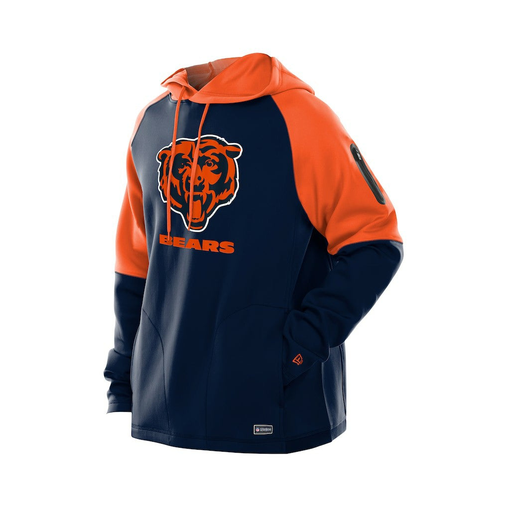 Combine Authentic Color Block Raglan Pullover Hoodie - Chicago Bears Hoodies